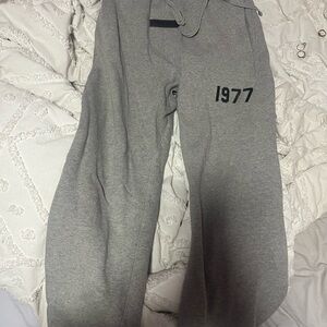Essentials Heather Gray Wide Leg Sweatpants
